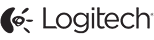 Logitech logo with stylized eye icon and text.