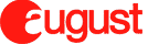 August logo in red text with a circle resembling 'A'.